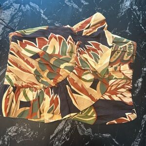 Zara strapless floral print top small